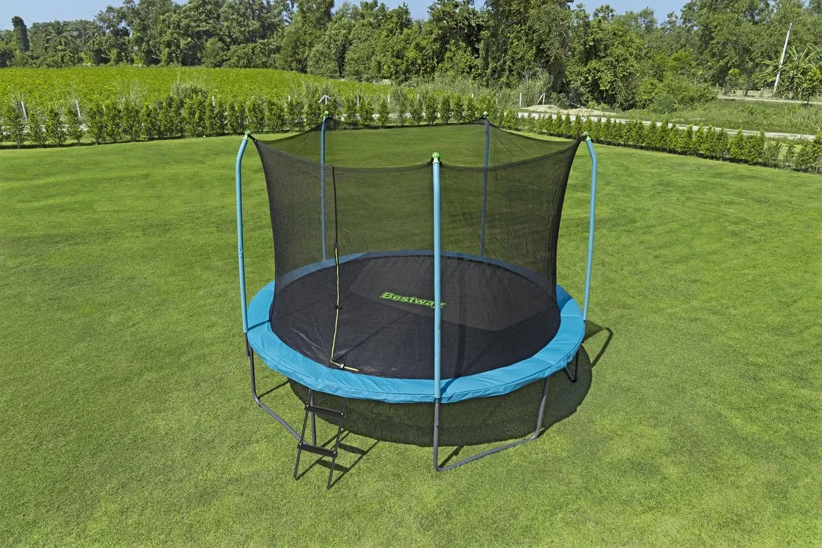 Bestway Xtreme Air 366cm Buitentrampoline - 3,66m - Zwart/Blauw/Grijs
