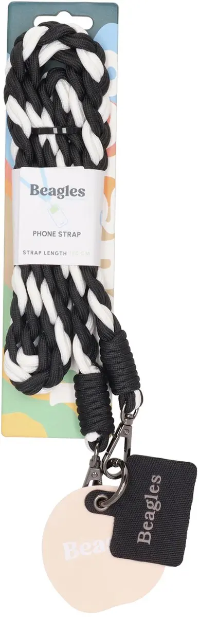 Beagles Fashion Telefoonkoord - Zwart/Wit