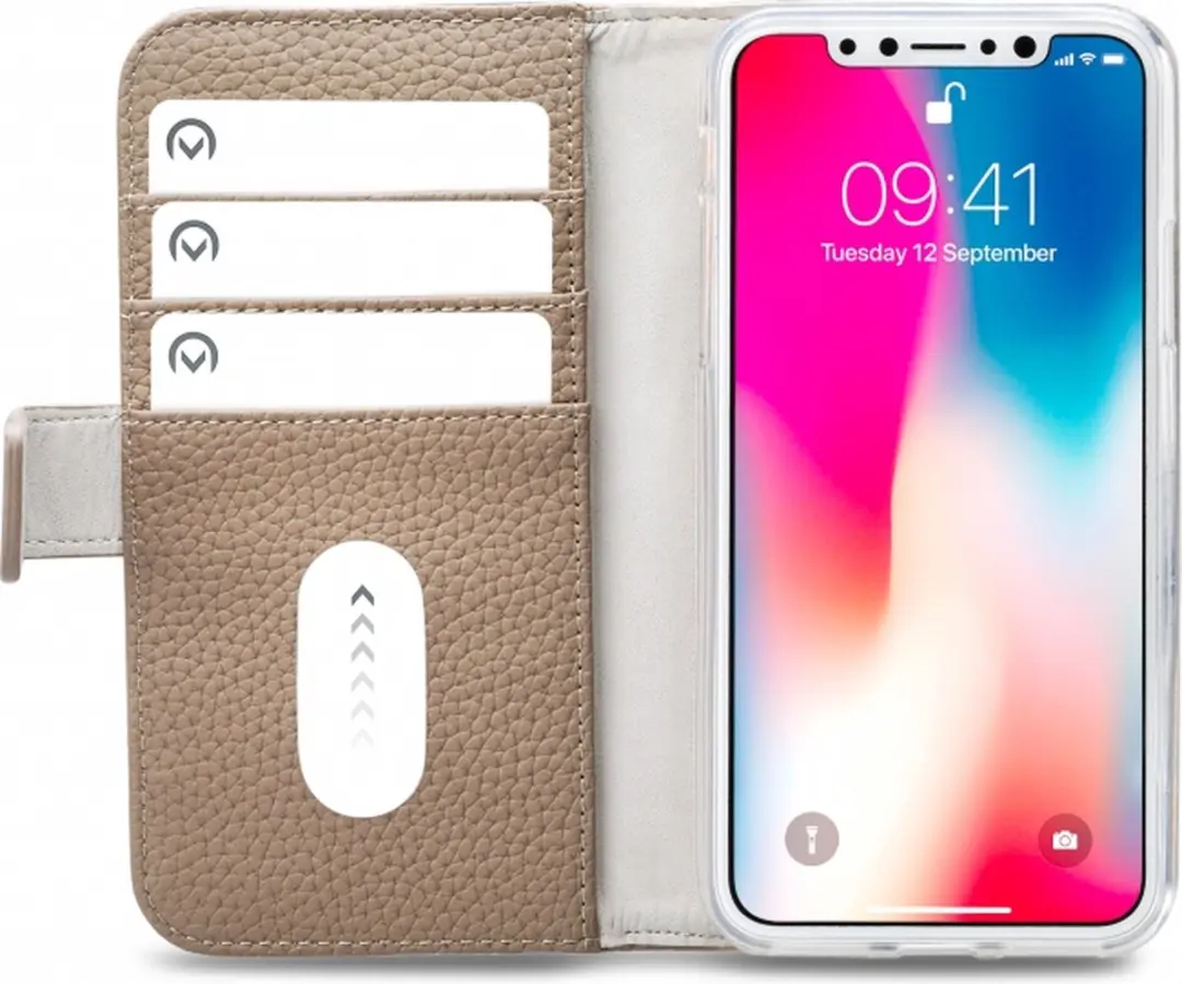 Mobilize Classic Gelly Wallet Bookcase iPhone XS - Taupe - afbeelding 6 van 6