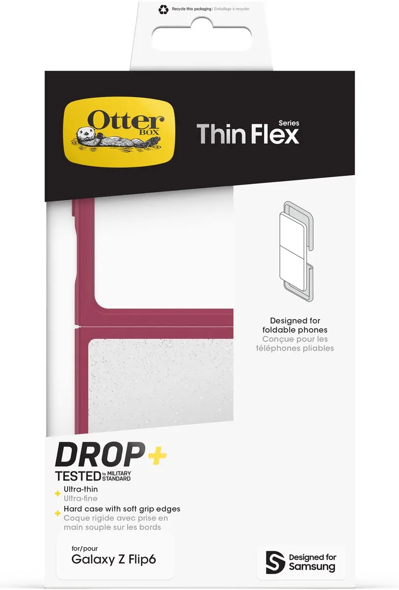 OtterBox Thin Flex Hoesje 77-95819 - Samsung Galaxy Z Flip 6 - Paars/Transparant