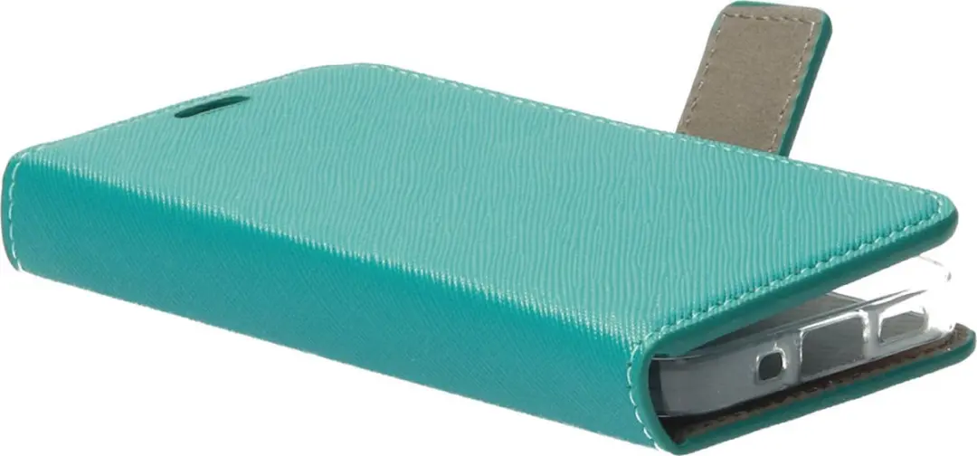 Mobiparts MP-118681 Hoesje iPhone 13 Mini - Portemonnee - Turquoise