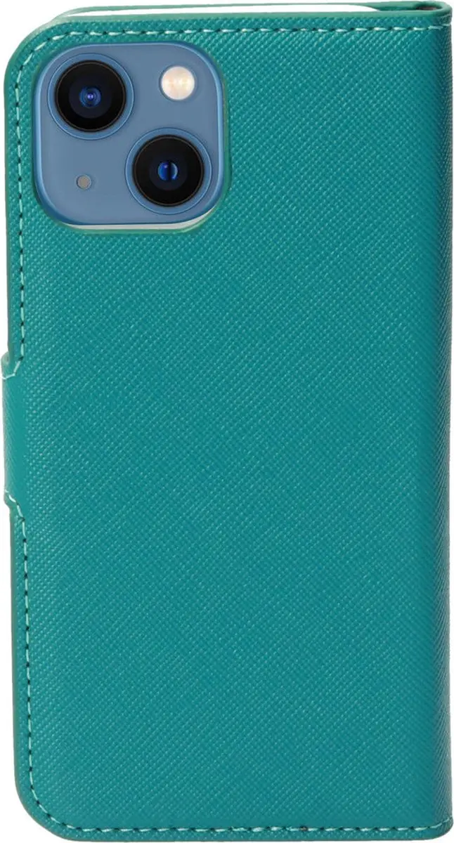 Mobiparts MP-118681 Hoesje iPhone 13 Mini - Portemonnee - Turquoise