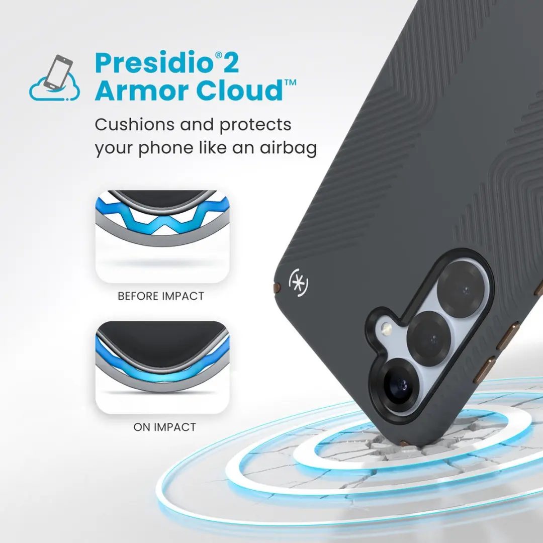 Speck Presidio2 Grip 150880-3212 Hoesje - Samsung Galaxy S25 Plus - Grijs - afbeelding 6 van 6