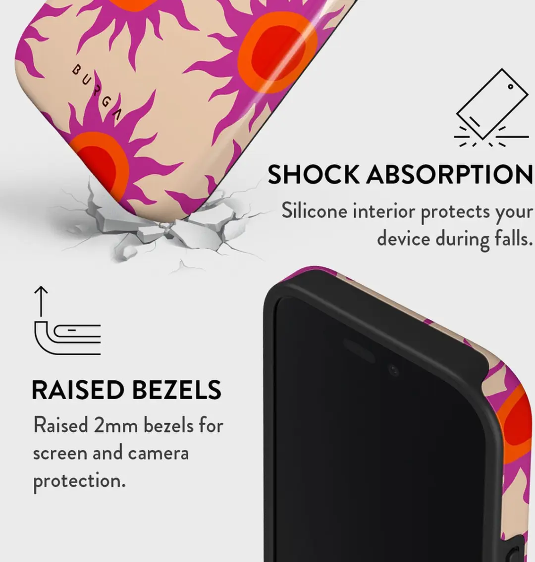 Burga Tough Case Apple iPhone 16 Sunset Glow