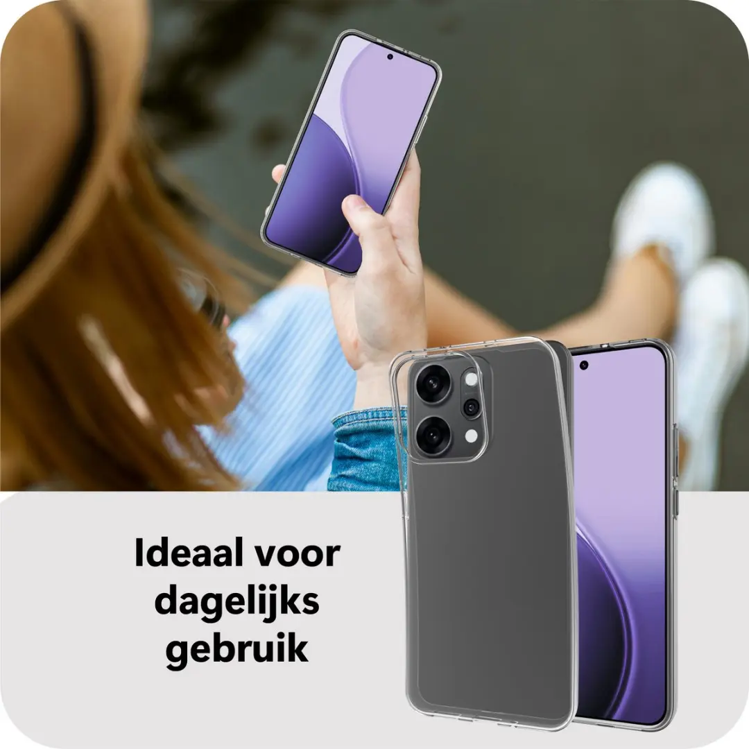 Just in Case Oppo Reno14 Pro Siliconen Hoesje - MOO2806KL0 - Transparant