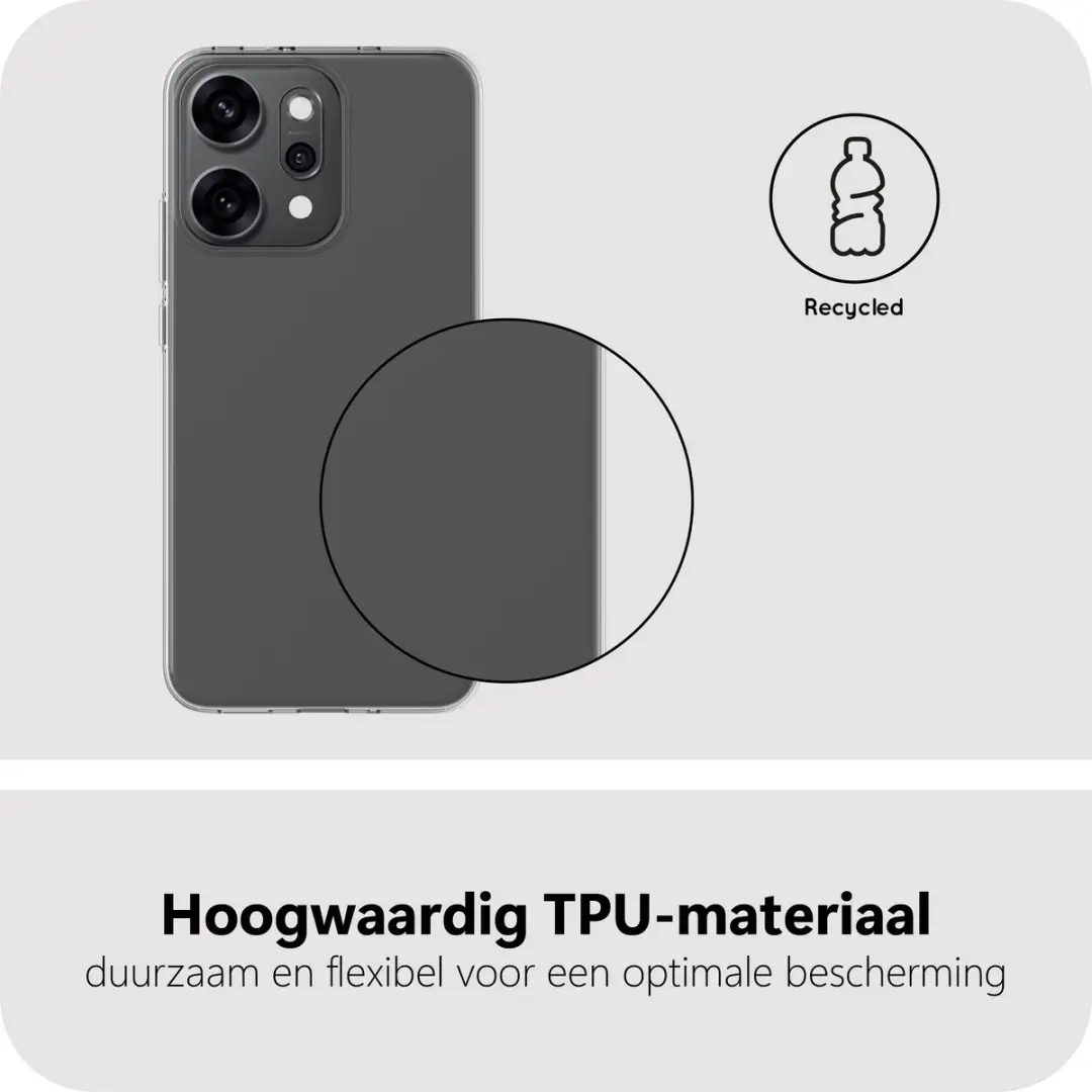 Just in Case Oppo Reno14 Pro Siliconen Hoesje - MOO2806KL0 - Transparant