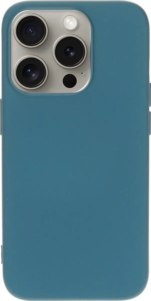 Mobiparts Hoesje iPhone 15 Pro Siliconen - Blauw - MP-124427