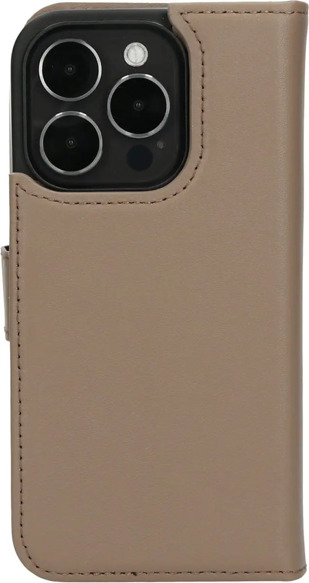 Mobiparts MP-124374 Hoesje iPhone 15 Pro - Wallet 2-in-1 Beige