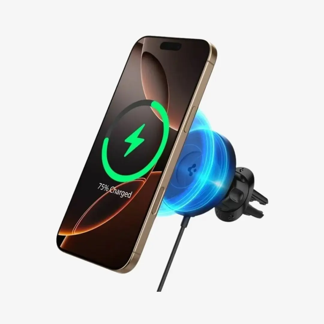 Spigen OneTap Pro 4 ITQ12W Autolader - MagSafe - Zwart