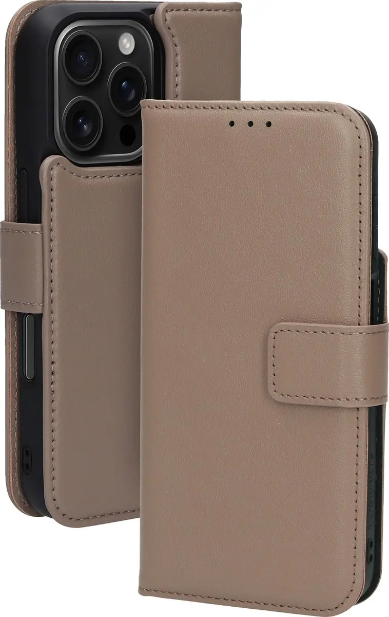 Mobiparts MP-127232 Hoesje iPhone 16 Pro - Wallet 2-in-1 Beige - afbeelding 6 van 6