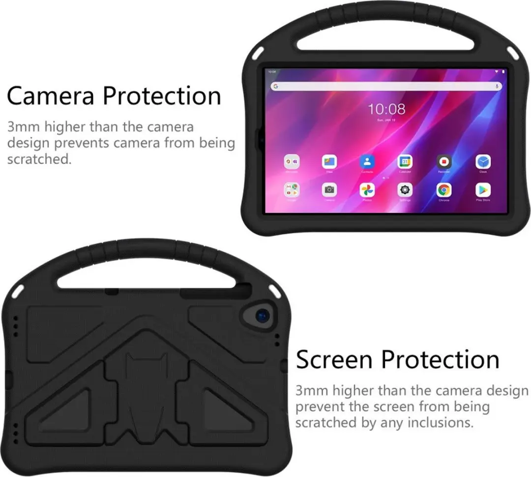 Just in Case Lenovo Tab K10 Kinder Tablet Hoes - Zwart