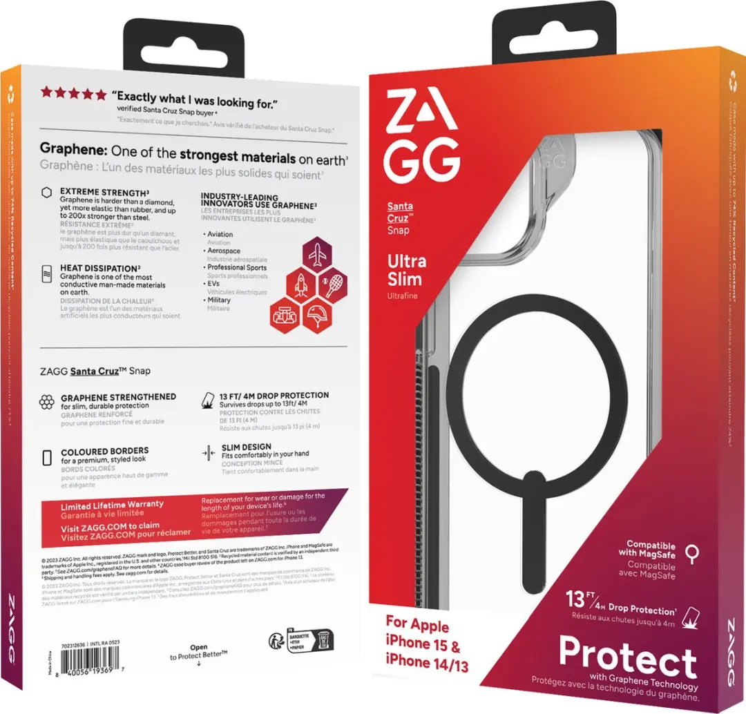 ZAGG Gear4 Santa Cruz Hoesje iPhone 15 - Transparant - 840056193697