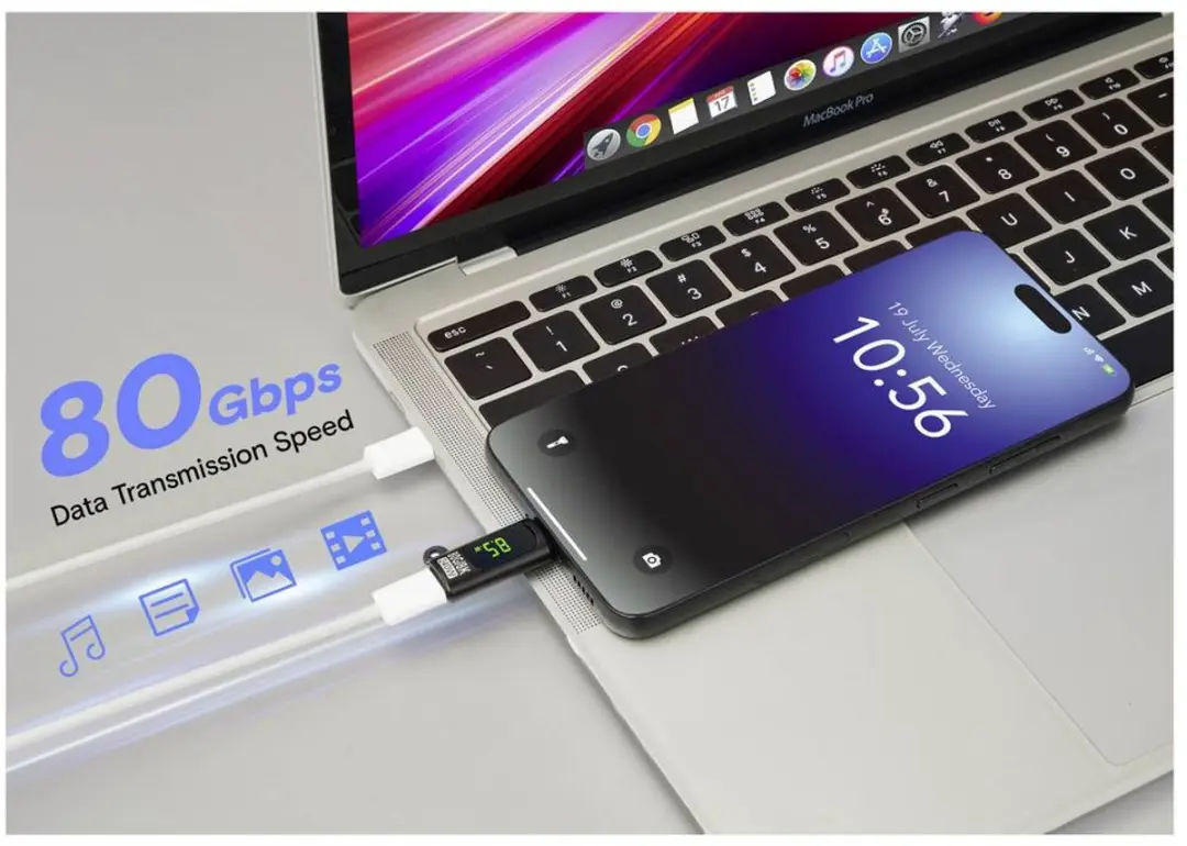 Renkforce RF-7105846 USB-C Adapter - Aluminium - Zwart