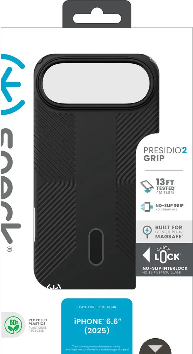Speck Presidio2 Grip 150968-D143 iPhone Air Hoesje - Zwart