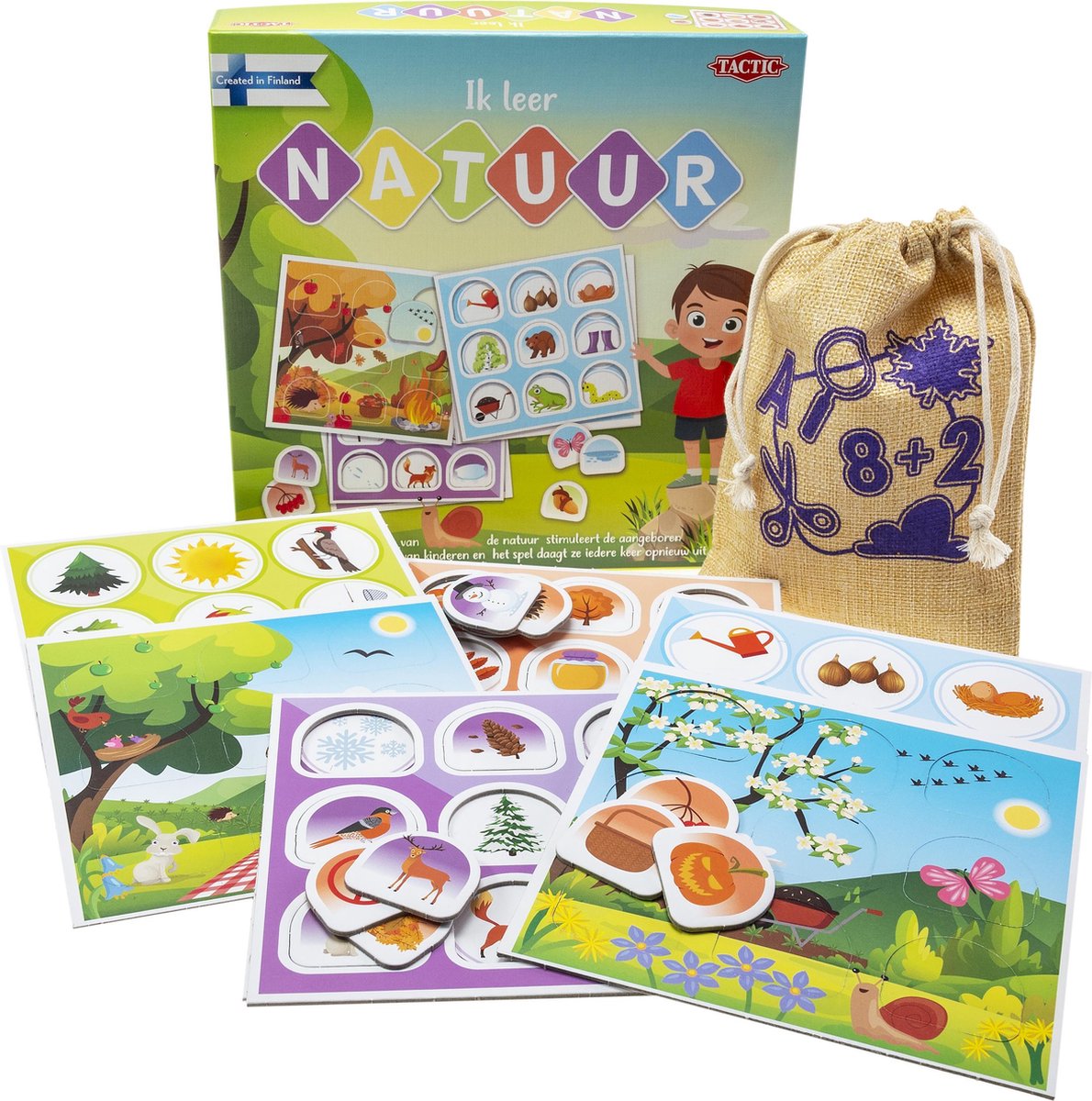 Tactic Ik Leer: Natuur – Bordspel – Educatief – Leerzaam Spel over Seizoenen en Natuur – 2 tot 4 Spelers – Vanaf 4 Jaar