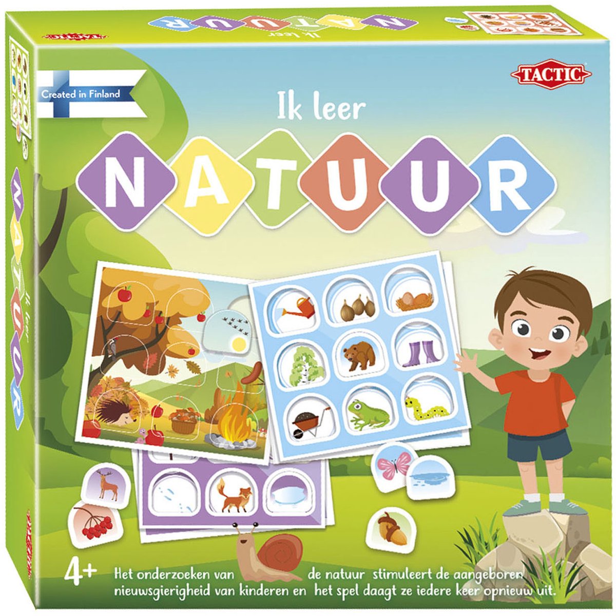 Tactic Ik Leer: Natuur – Bordspel – Educatief – Leerzaam Spel over Seizoenen en Natuur – 2 tot 4 Spelers – Vanaf 4 Jaar