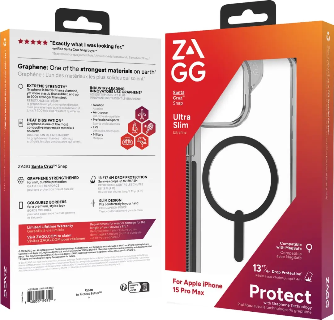 ZAGG Gear4 Santa Cruz Snap Hoesje 840056193727 - iPhone 15 Pro Max - Transparant