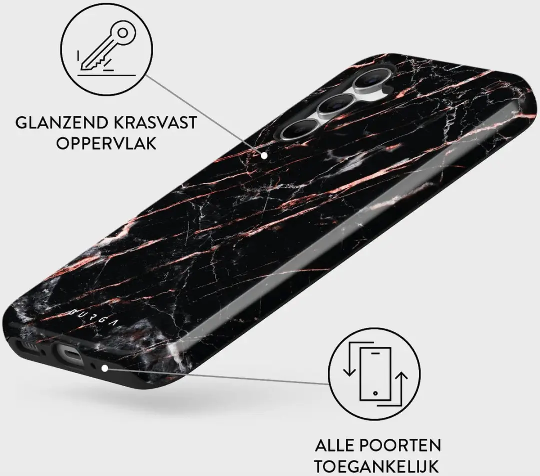 Burga Tough Case Samsung Galaxy A55 5G SA55_TH_MB_30 - Rose/Goud Marble