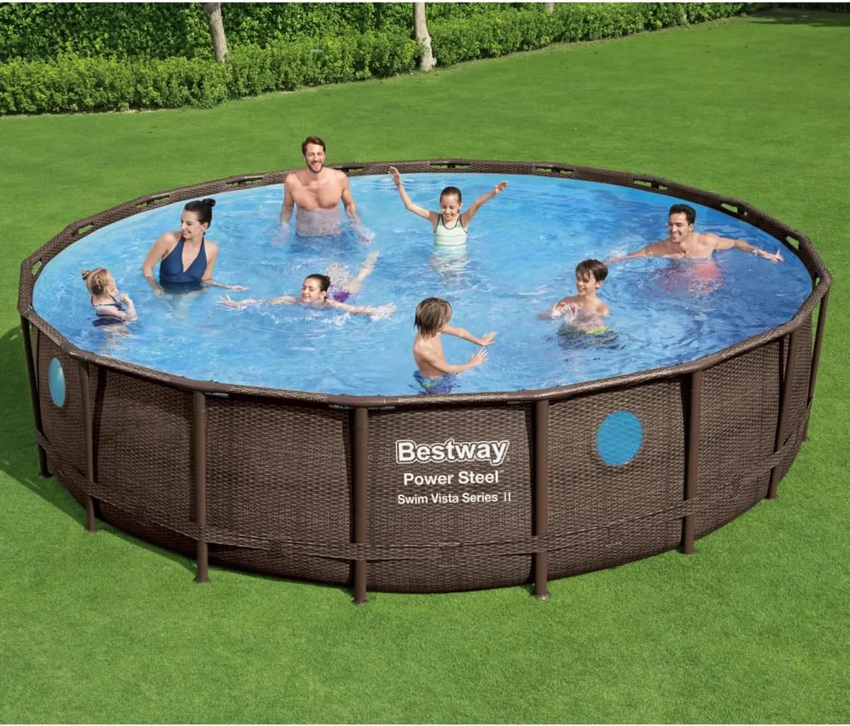 Bestway Power Steel Zwembadset 549x122cm - 23.06m³ - Zilver
