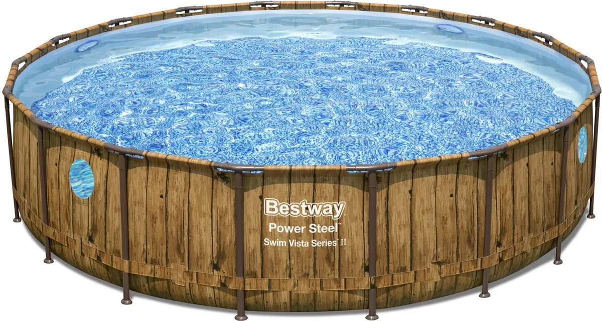 Bestway Power Steel Zwembadset 549x122cm - 23.06m³ - Zilver