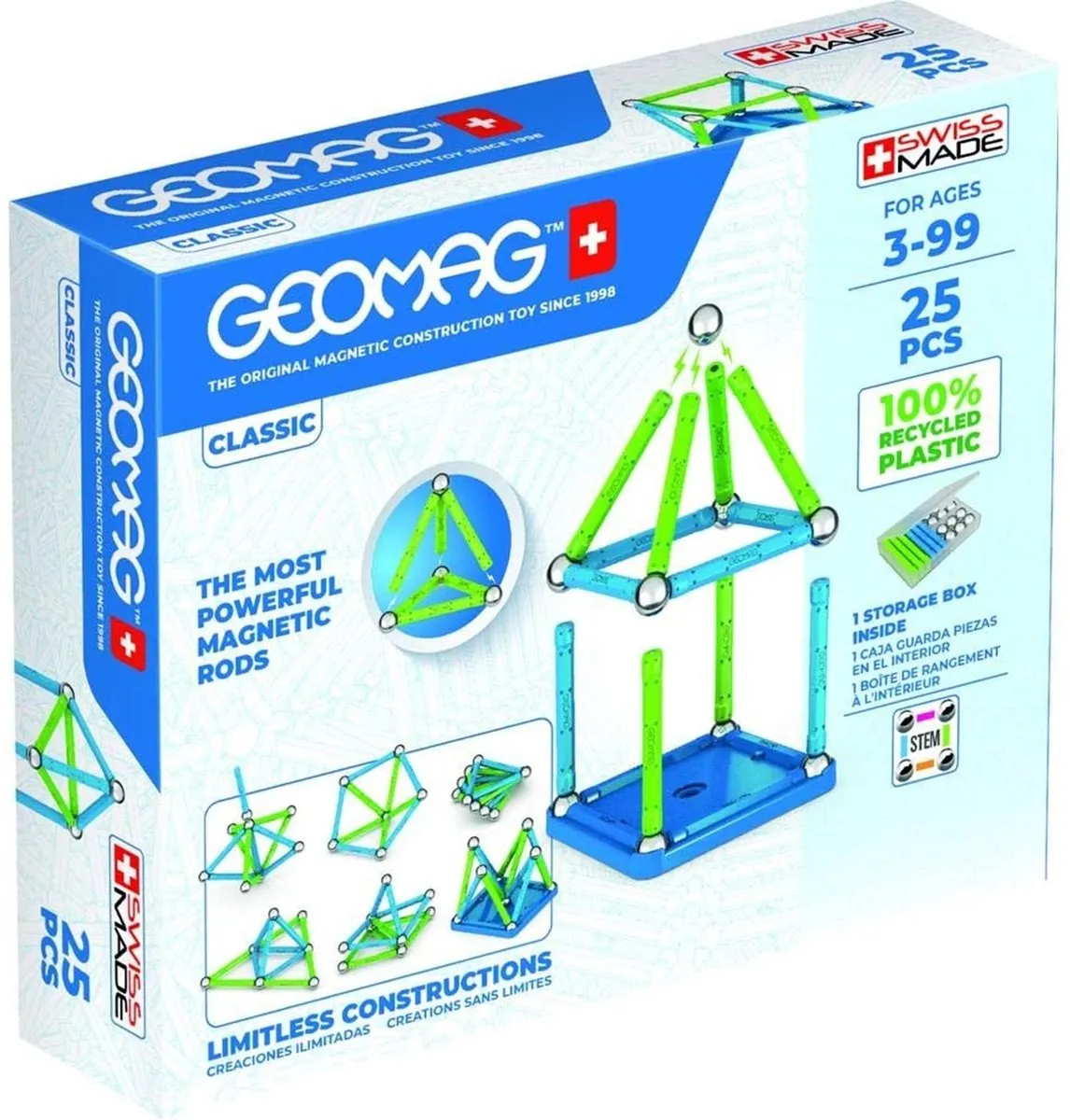 Geomag Classic Green Line Magnetische Bouwstenen 25-delig
