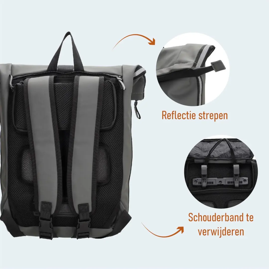 Beagles Originals Bicycle Fietstas Rugzak 27L - Grijs
