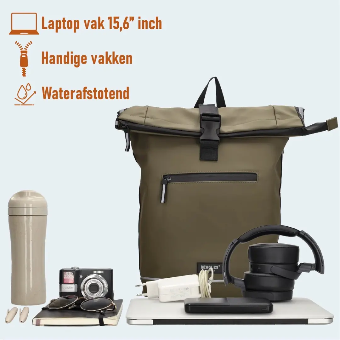 Beagles Originals Bicycle Fietstas Rugzak 27L - Olijfgroen