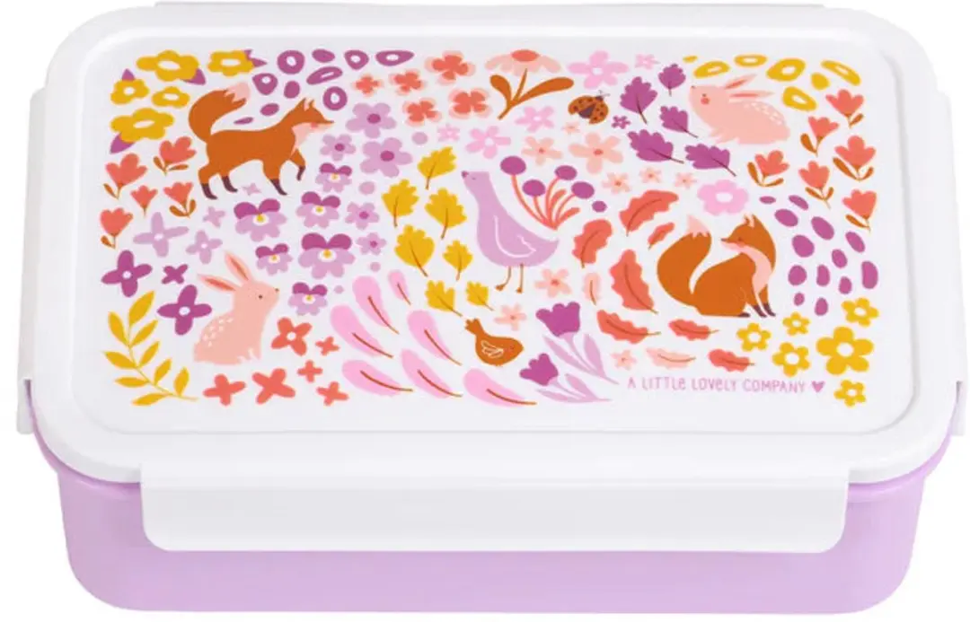 A Little Lovely Company Back to School Set - Bloementuin - Paars