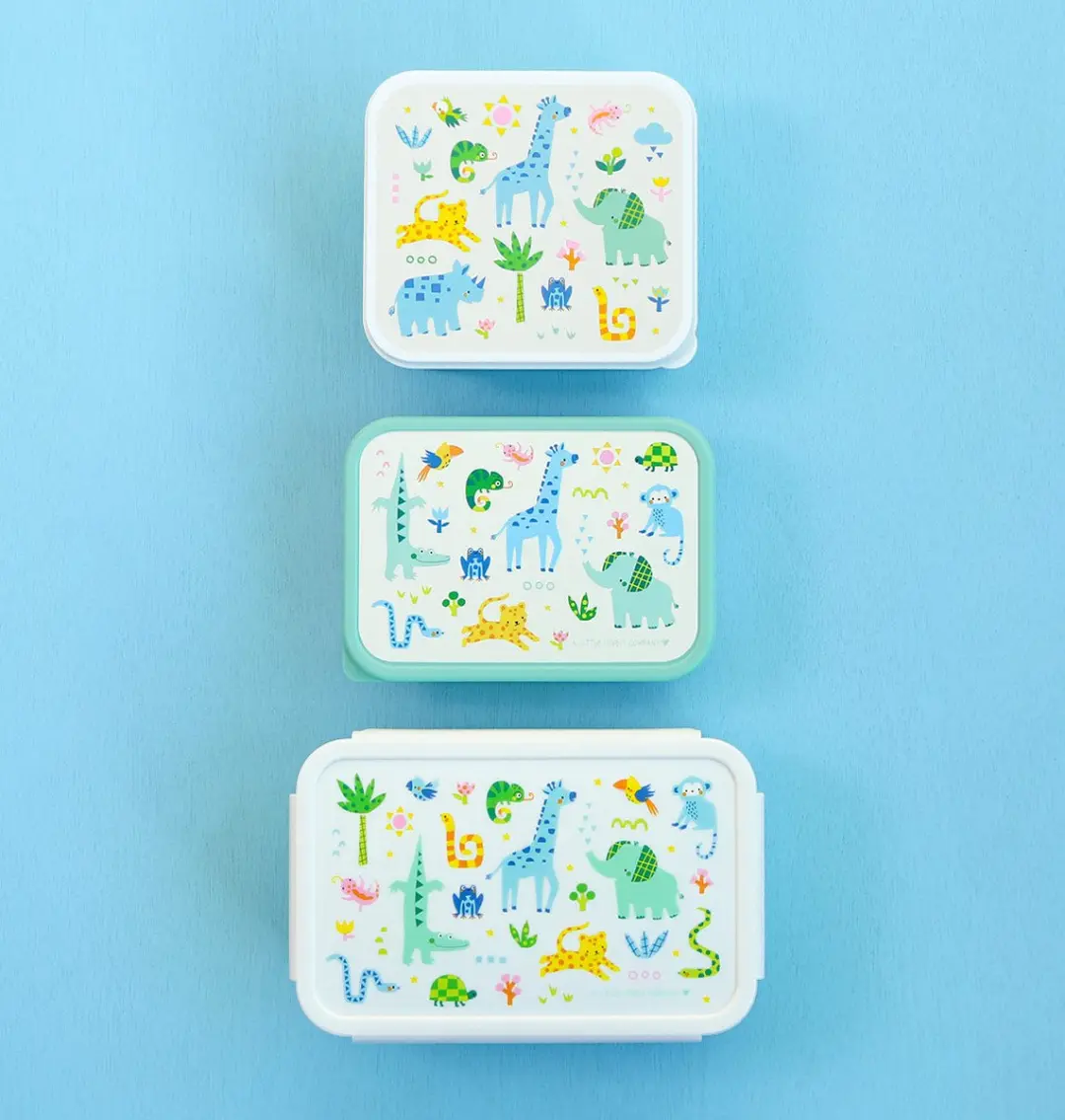 A Little Lovely Company Back to School Set - Drinkfles & Snackdozen - Groen