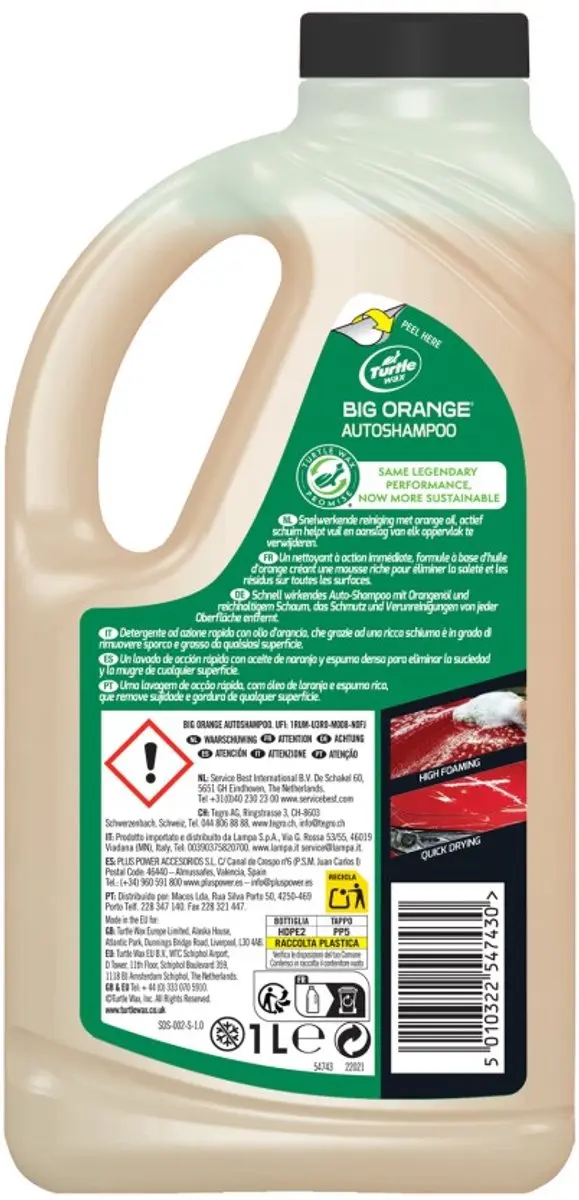 Turtle Wax Big Orange Shampoo 1 Liter