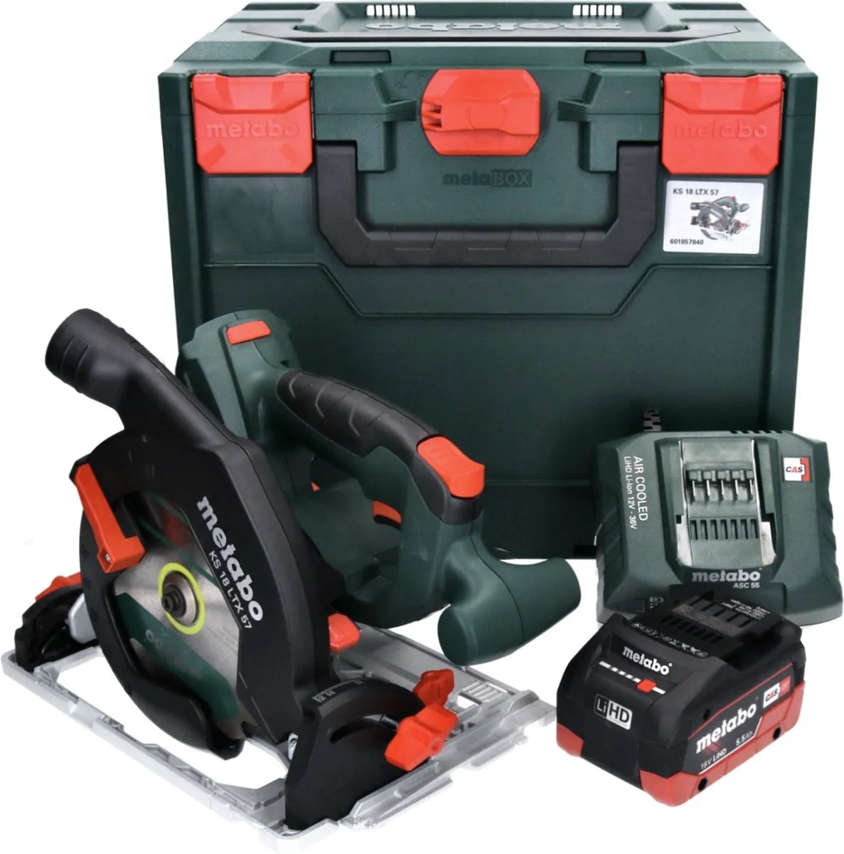 Metabo KS 18 LTX 57 Accu-Cirkelzaag 165mm - 5,5Ah + Oplader - afbeelding 2 van 5