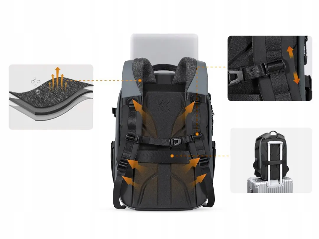K&F Concept Fotografie Rugzak 22L - Zwart