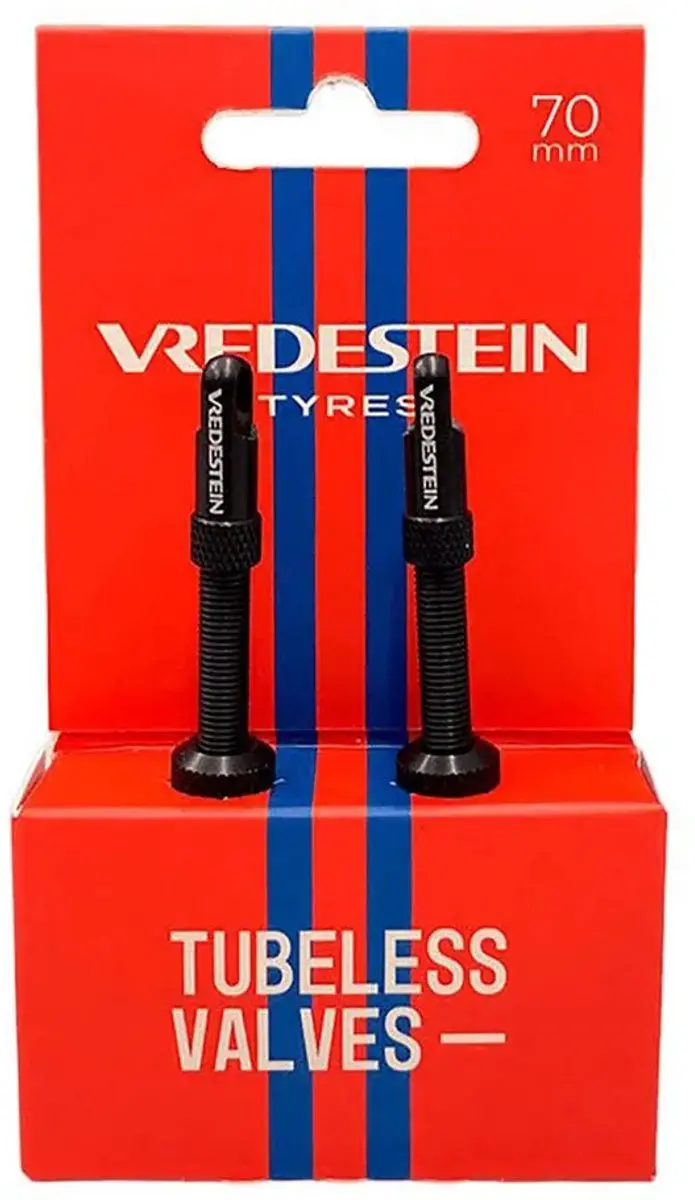 Vredestein Tubeless Ventielset 70mm - 2 Stuks - Zwart