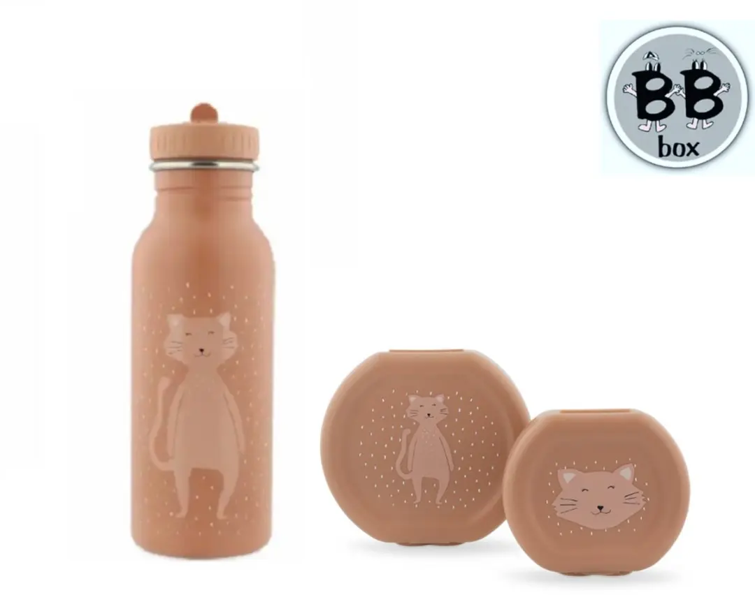 Trixie Baby Set Cat Drinkfles 500ml + Snackdoosjes