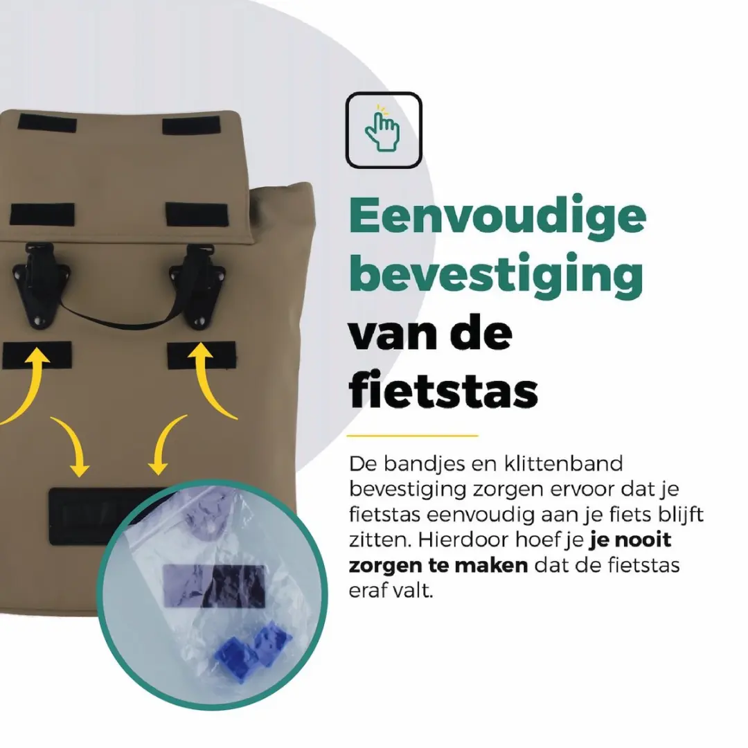 Voltano E-bike City Shopper Enkele Fietstas 22L - Khaki