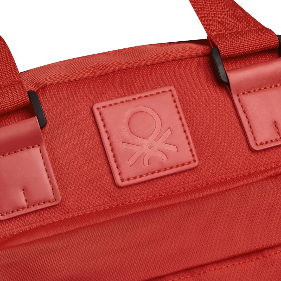 Delsey Paris x United Colors of Benetton Color Block Rugzak 15.6" - 25L - Rood