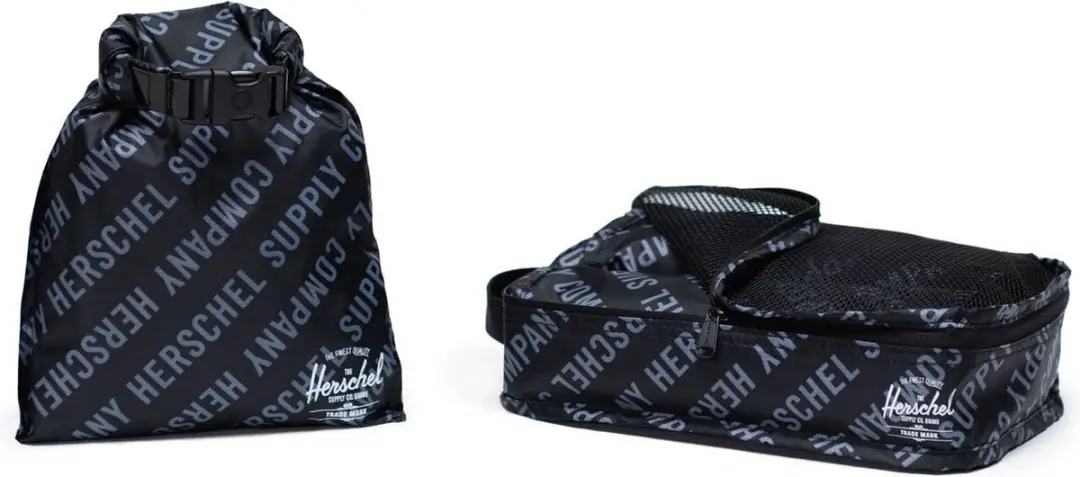 Herschel Classics Travel Organizers Roll Call Black - 4 Stuks