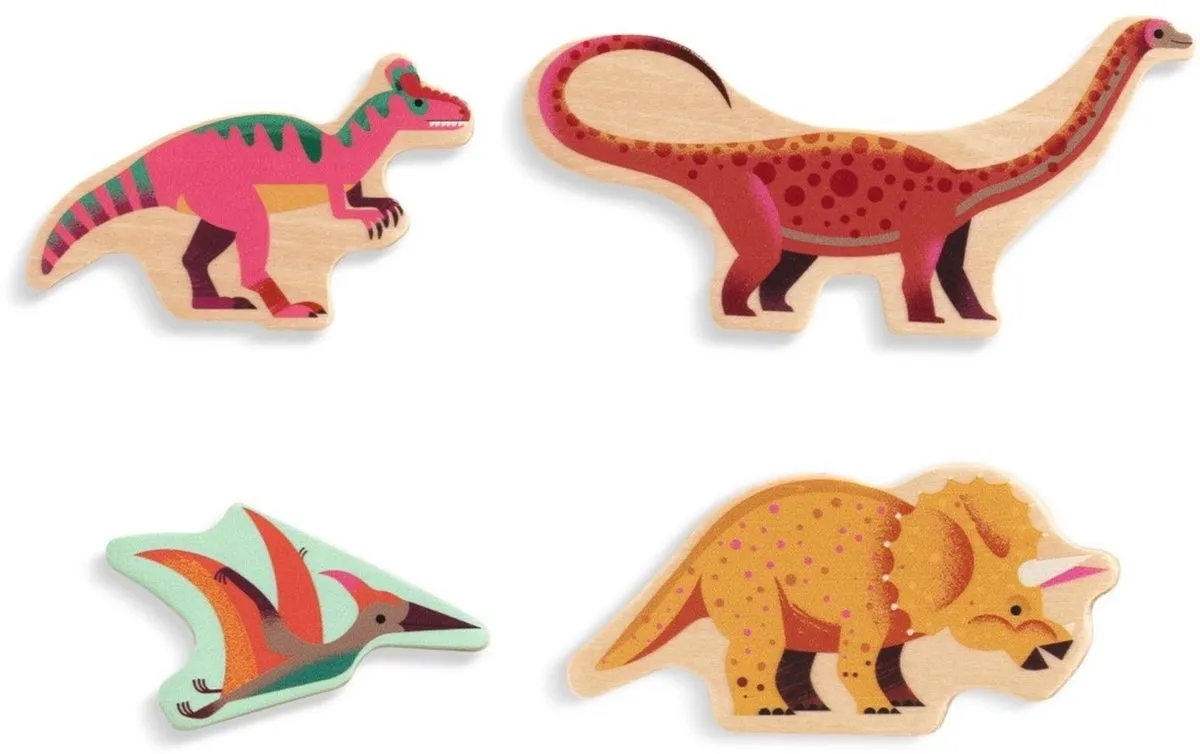 Djeco Inlegpuzzel Dinosaurussen II DJ01832 - Multicolor