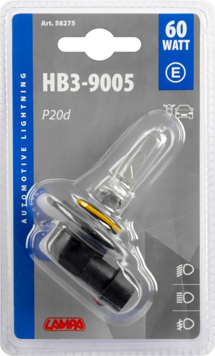 Lampa HB3 9005 Halogeenlamp 12V 60W P20d