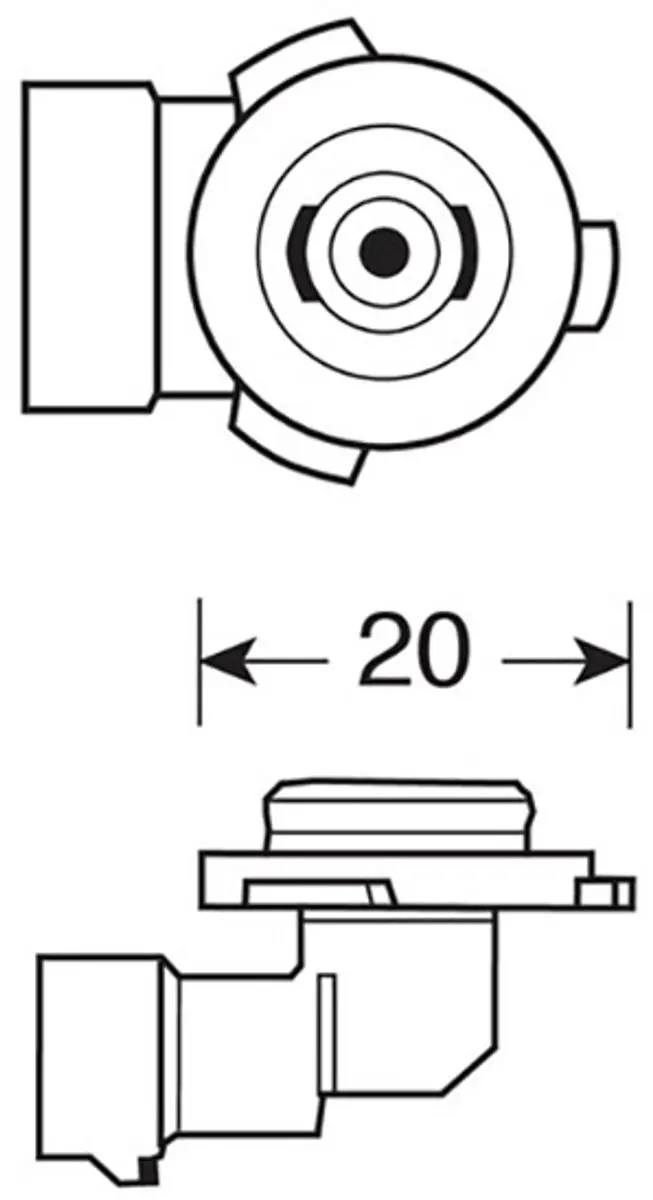 Lampa HB3 9005 Halogeenlamp 12V 60W P20d