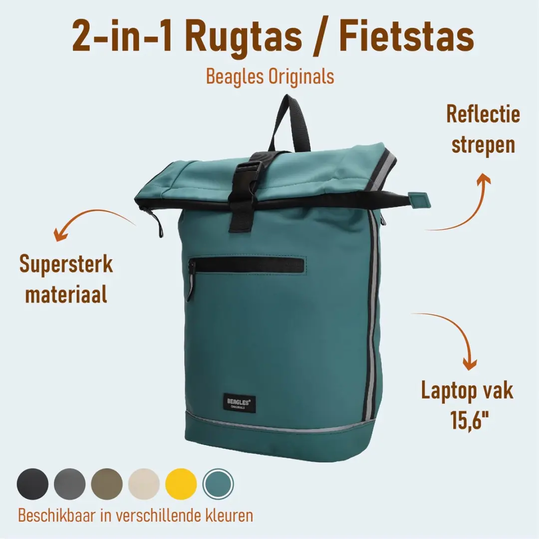 Beagles Originals Bicycle Rugzak 15,6 inch - 27L - Petrol