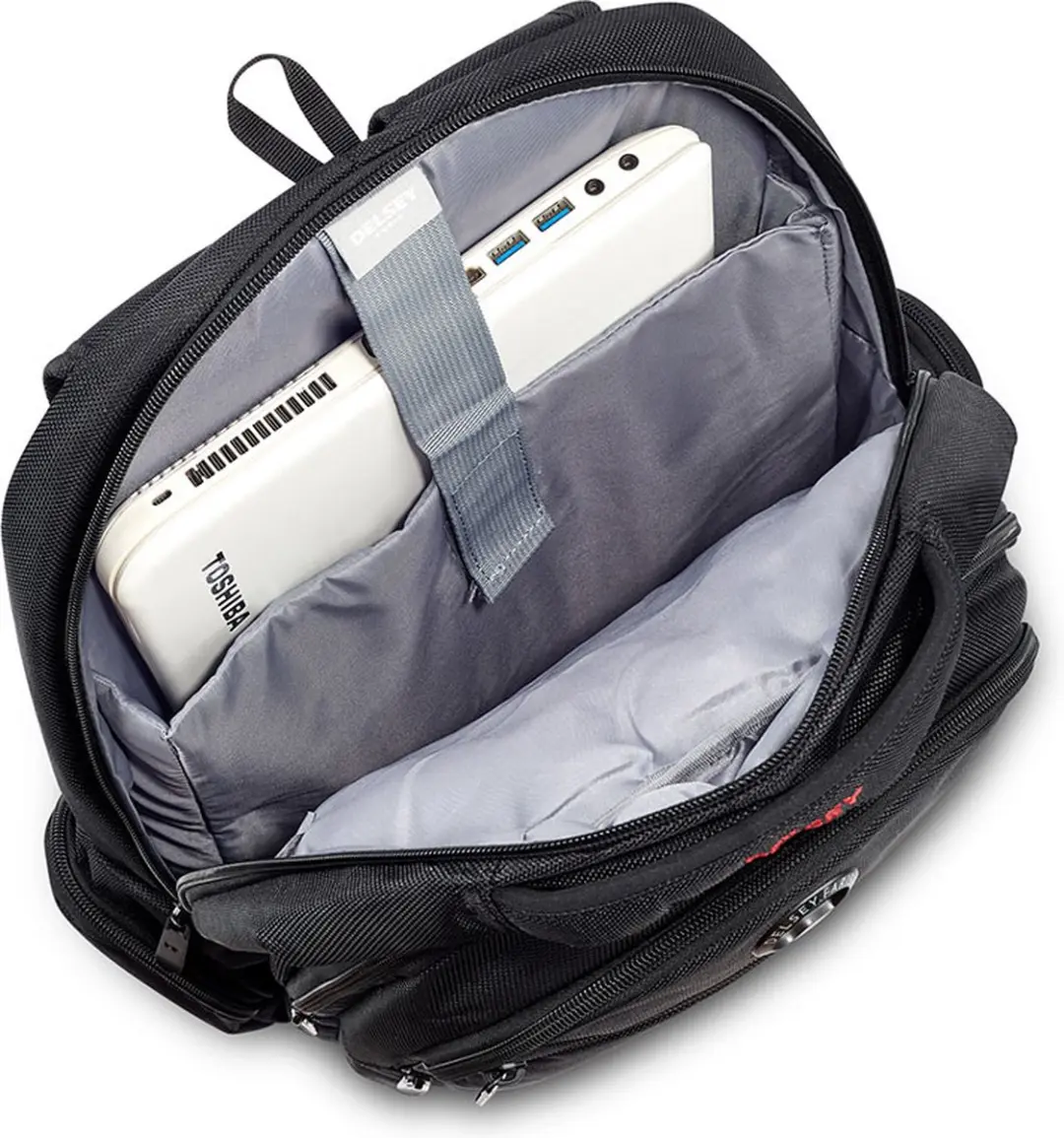 Delsey Element Backpack Flier 24L Laptoprugzak 15,6" - Zwart