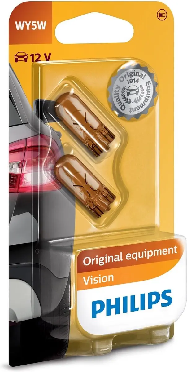 Philips Autolamp WY5W 12V - 2 Stuks - Oranje