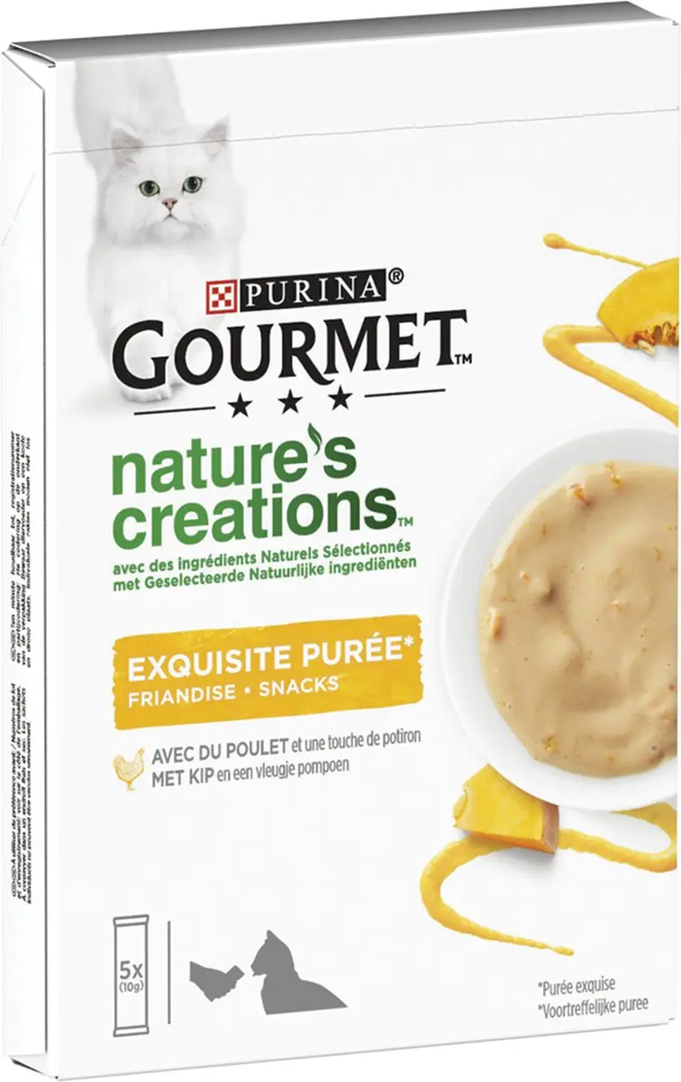 Gourmet Nature's Creations Kattensnack Kip & Pompoen - 55 Stuks