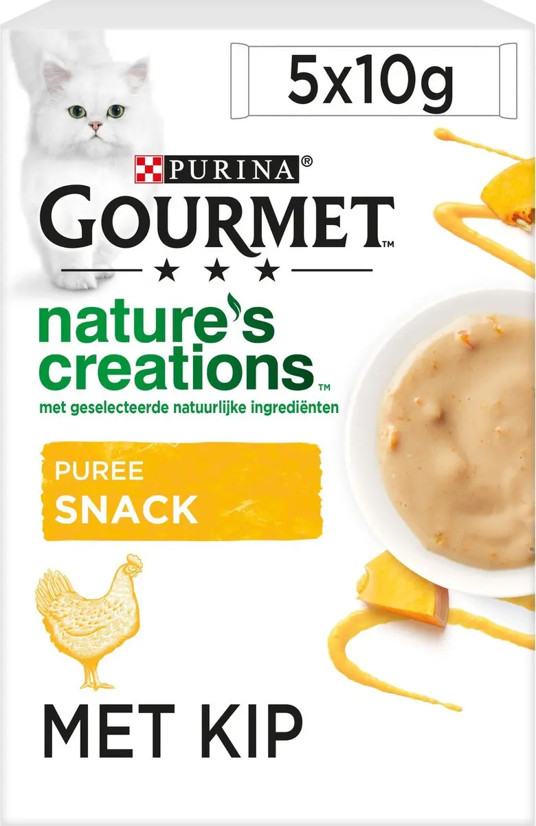 Gourmet Nature's Creations Kattensnack Kip & Pompoen - 55 Stuks