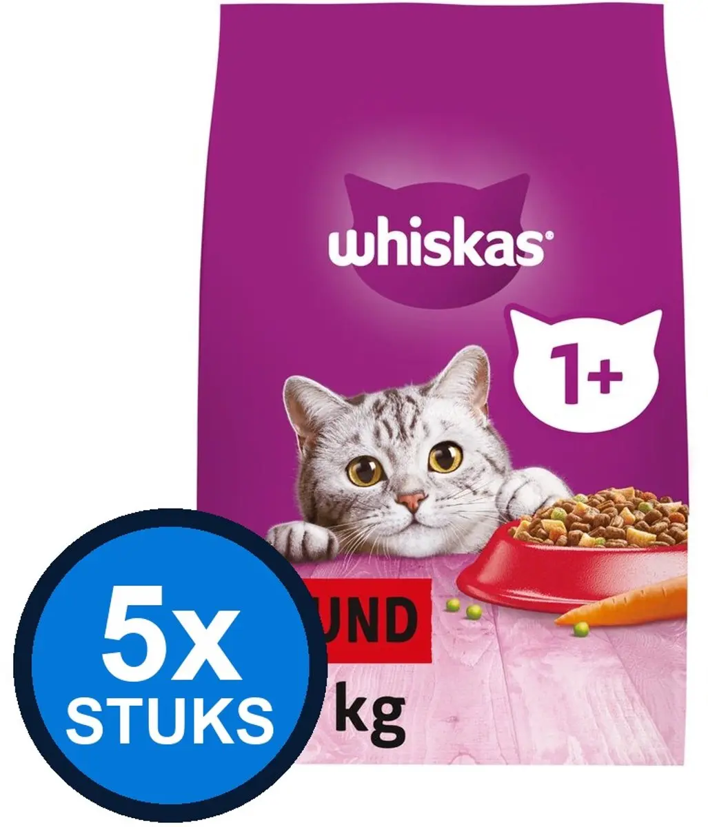 Whiskas 1+ Droogvoer Rund 1,9kg
