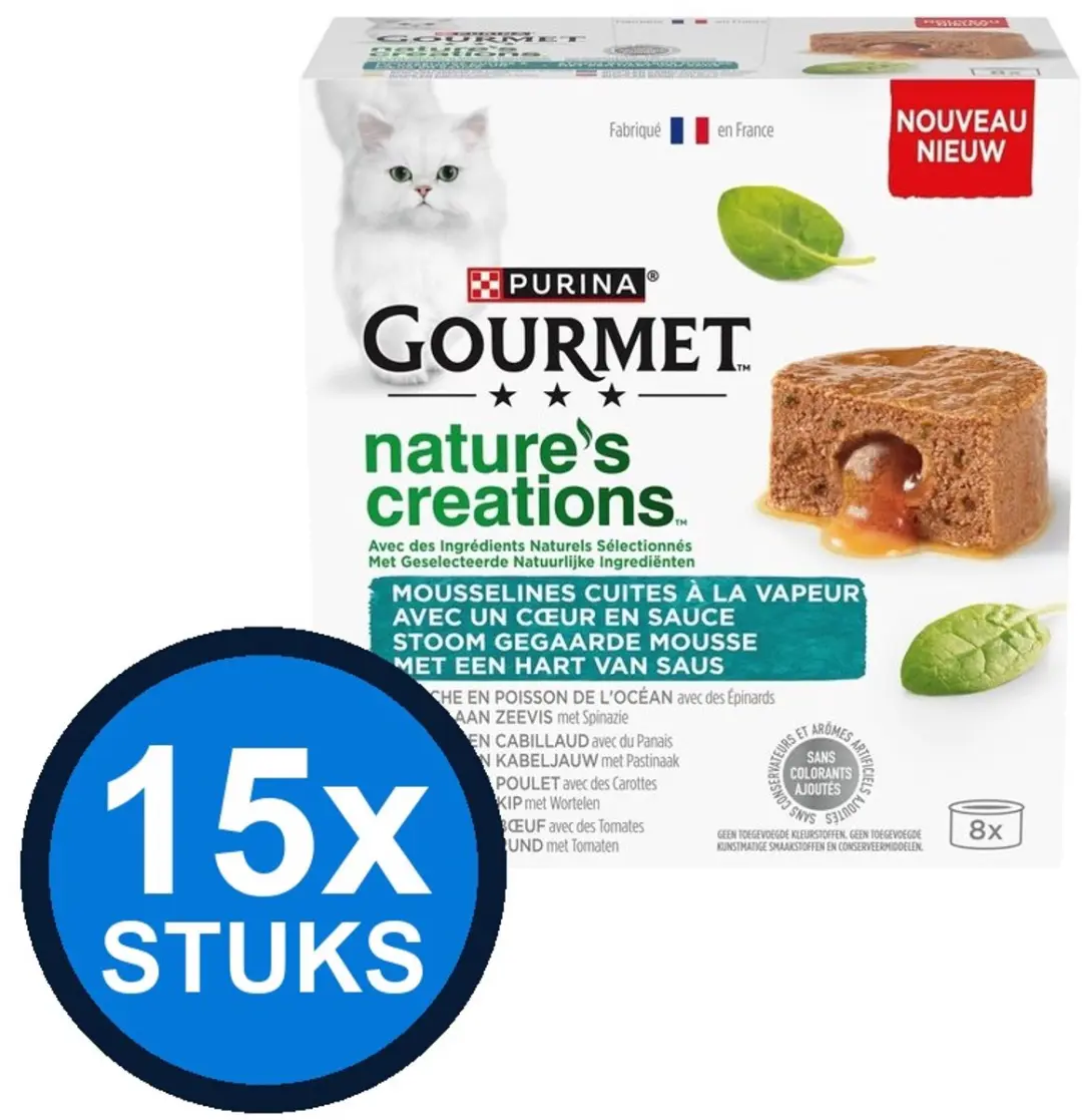 Gourmet Nature's Creations Blik Mousse met Saus Zeevis 15x85g