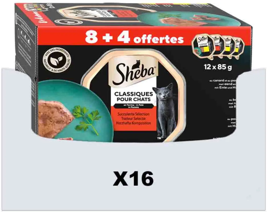 Sheba Nat Classic Traiteur Paté Selectie