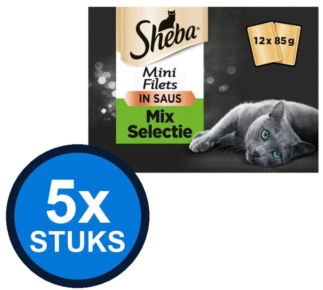 Sheba Mini Filets Saus Mix Sel 12x85g