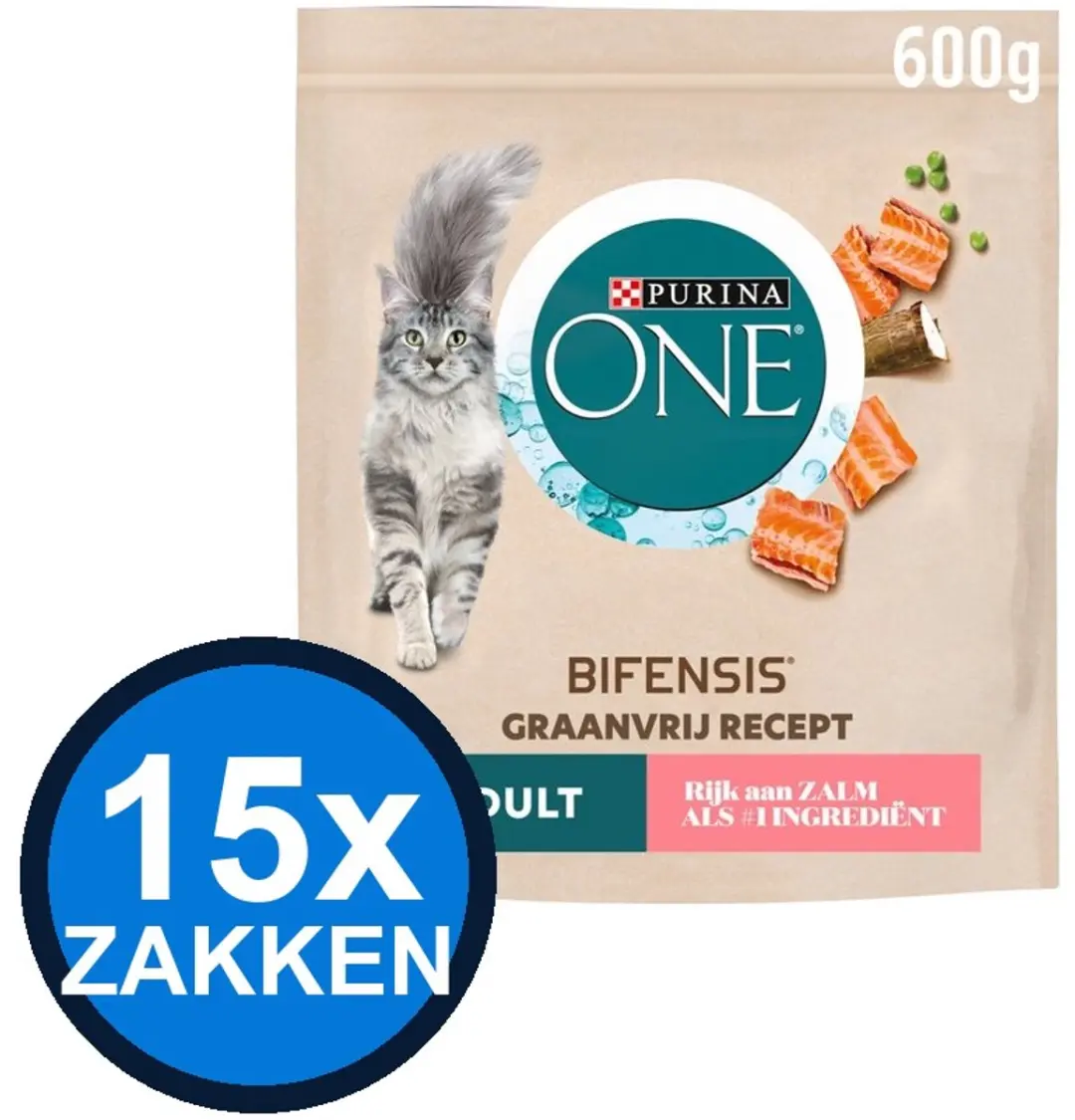 Purina ONE Adult Zalm Graanvrij Kattenvoer Droogvoer